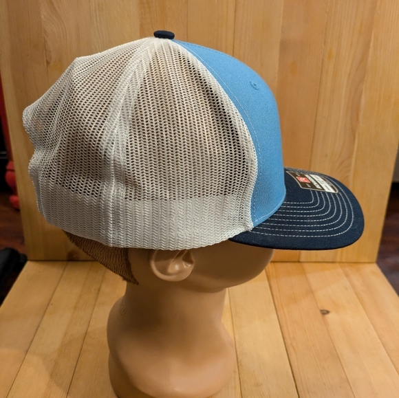 Blue and Navy Trucker Hat - Picture 3 of 8